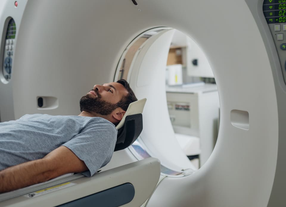 patient getting a ct scan